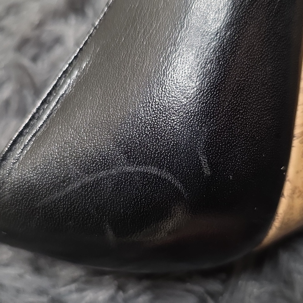 Cole Haan Black Peep-Toe Cork Wedge Espadrille. Size 6.5. EUC - Picture 6 of 8